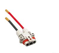 Conector eléctrico impermeable macho y hembra de 120 A para aplicaciones de generador de carretilla elevadora, 1200 V, PC aislado con retardante de llama cuadrado de 16 mm (hembra con alambre)
