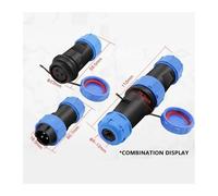 Conector eléctrico impermeable SP21 IP68 de 2/3/4/5/7/9/12 pines for soldar, cable de alimentación, conector de cable de aviación(Sp21-3p)