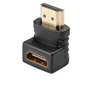 Conector en ángulo compatible con HDTV macho y hembra, dirección flexible, alta velocidad, transmisión de video 4K, almacenamiento de espacio, adaptador de ángulo compatible con HDTV