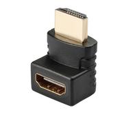 Conector en ángulo compatible con HDTV macho y hembra, dirección flexible, alta velocidad, transmisión de video 4K, almacenamiento de espacio, adaptador de ángulo compatible con HDTV