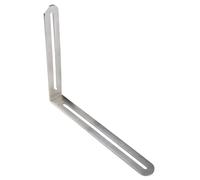 Conector En Ángulo Soporte en L de ángulo recto 90° acero inoxidable, 1/2 Uds., for accesorios fijación juntas muebles estante(2Pcs 100x100x20mm)