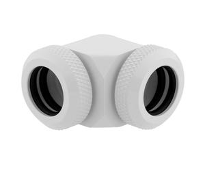 Conector en ngulo de 90 grados de 14 mm para Corsair XF Hardline, color blanco (paquete de dos) (CX-9052020-WW)