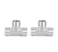 Conector en T con Rosca Macho G1 / 2in, Acero Inoxidable, Accesorio de Conexión de Tubería - Alta Durabilidad, Instalación Fácil, Ideal para Fontanería y Gas