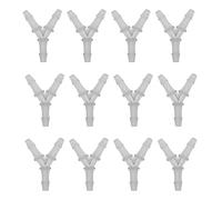 Conector en T, conexión de púas for manguera, con púas iguales en forma de Y, empalmador de juntas de plástico de 3 vías, unión adaptadora for tubos de oxígeno, tubería doméstica, combustible, gas, ai