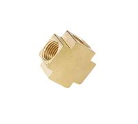 Conector en T de cobre de 1/8-1/2 pulgadas, rosca DN15 (longitud de 20 mm) - Adaptador macho y hembra(Female Cube 4 Way,3/8")