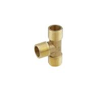 Conector en T de cobre de 1/8-1/2 pulgadas, rosca DN15 (longitud de 20 mm) - Adaptador macho y hembra(Male 3 Way,1/2")