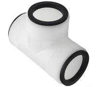 Conector en T de manguera de bomba de piscina para bombas Intex y piscina con cuerpo de PVC y anillos de sellado TPE para conexiones de manguera seguras y control de flujo