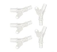 Conector en T de plástico con forma de Y para dividir el flujo de aire y agua en sistemas de riego que proporcionan una conexión segura de tubería (T de 9 mm)