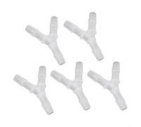Conector en T de plástico para manguera en forma de Y para dividir el flujo de agua para riego por goteo y entornos acuáticos (T de 9,5 mm)