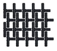 Conector en T de púas de 1/2 pulgadas for jardín, accesorios de 3 vías, riego por goteo for reparación de manguera de PVC PE de 16mm, 50 Uds.