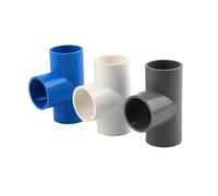 Conector en T de PVC de 20/25/32/40/50/63 mm, adaptador de tubo de 3 vías tipo T, accesorios for tuberías de agua, sistema de suministro de agua de riego, unión de tuberías.(Grey 50cm,50mm(1PCS))