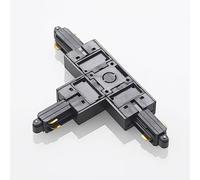Conector en T Lindby Linaro, negro, sistema de riel monofásico