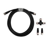 Conector en T para Cable Backbone Drop 5Pin M12 IP67 Impermeable - Kit terminador para Redes NMEA 2000, conexión estable y compatible con, Lowrance, Simrad