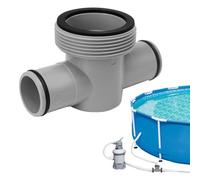 Conector en T para manguera de piscina P61408 de 1,5" a 1,25", 3 cabezales con juntas tóricas, accesorio de repuesto para bomba de filtro Bestway, Coleman e Intex. Buen sellado.