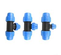 Conector en T reductor de PP para sistemas de riego por goteo, conector de manguera de jardín de alta presión con junta de tornillo para riego agrícola (40 mm x 20 mm x 40 mm)
