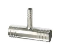 Conector en T reductor de púas de manguera, acero inoxidable 304, divisor de 3 vías, ajuste para mangueras de 6 a 51 mm