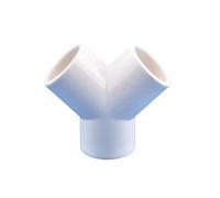 Conector en Y en forma de T con diámetro interior de 20/25/32/40/50/63 mm, adaptador for tubo de riego de jardín, accesorios for riego de peces de acuario.(White,50mm)