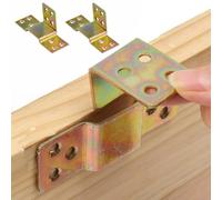 Conector esquinero de cama, soportes de bastidor de cama y conectores de esquina para marcos de cama de madera, para una fijación extremadamente estable del marco de la cama, hierro (2 unidades)