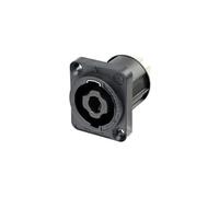 Conector estándar para la conexión entre altavoces y amplificadores.Equipado con un exclusivo sistema de bloqueo metálico que establece el contacto eléctrico