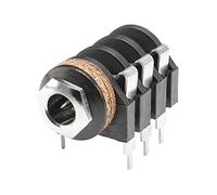 Conector estéreo HICON de 6,3 mm de 3 Clavijas Incorporado en el Terminal de Conector Hembra para soldar Audio - HI-J63S-PHM