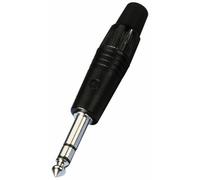 Conector Estéreo Neutrik NP-3 X BAGP De 6,3 Mm Negro Cable Hasta Ø 4-7 Mm