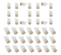 Conector Ethernet, Cat6 RJ45, Crystal Network RJ45 CRIMP, 100 paquetes de adaptadores de alta velocidad para construcción y mantenimiento, ingeniería, centros de datos, oficina corporativa