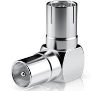 Conector F de ángulo recto de conexión rápida, adaptador de codo de 90 grados de fácil instalación para espacios compactos.