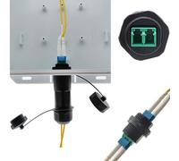 Conector fibra óptica doble núcleo LC, CTRICALVER conector cable fibra IP68+cubierta, acoplador fibra interfaz azul LC-UPC 1pieza utilizada para conectar módulos ópticos SFP cajas módulos preterminado