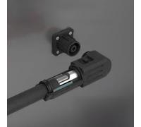 Conector fotovoltaico 1500V DC Acoplamiento rápido cobre chapado en plata alta corriente baja resistencia para nuevo sistema de almacenamiento de energía negro