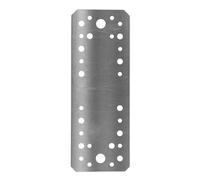Conector Gedotec de metal para cargas pesadas | Conector para muebles de 20 piezas 180 mm | Placa perforada universal para conexión y refuerzo | Placa de conexión de metal para conector plano de mad