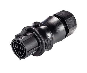 Conector GESIS IP68 3polos H aéreo tornillo negro prensa 10-14mm. Incluye 100 piezas