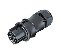 Conector GESIS IP68 3polos H aéreo tornillo negro prensa 6-10mm