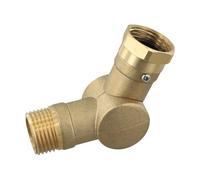 Conector giratorio de latón para manguera de jardín con rotación ajustable de 180°/360° para un flujo de agua sin torceduras, sello de junta tórica a prueba de fugas, compatible con mangueras estándar