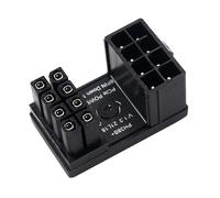 Conector giratorio jixopn de 8 pines para placa de alimentación de GPU, conector de alimentación de GPU de 6 pines, ángulo de 180 grados para