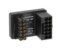 Conector GPU PCIe 5.0, 600W 12V Ángulo de 180 Grados Placa de Adaptador de Alimentación HPWR ATX3.0, Fuente de Alimentación GPU Macho a Hembra de 16P a 16P para Tarjeta Gráfica de (PH316 Negro)