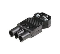 Conector GST18/3 Hembra Tornillo Plano Negro. Incluye 50 piezas