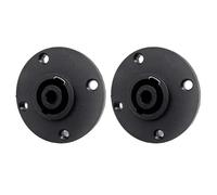 Conector Hembra de 4 Polos Speakon con Conector Redondo para Altavoz con Inserto de Metal - Kit de Montaje de Panel Speakon Socket