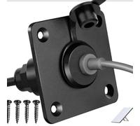 Conector hembra de aluminio DC 5521 para Starlink para mini módulo de cableado de enchufe de alimentación RV al aire libre, configuración fuera de la red, color negro, 3,1 cm (A)