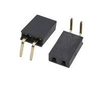 Conector hembra de ángulo recto de una sola de 2,54mm, Conector de 1x2/3/4/5/6/7/8/9/10/20/40 pines para(2Pin,5PCS)