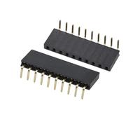 Conector hembra de ángulo recto de una sola de 2,54mm, Conector de 1x2/3/4/5/6/7/8/9/10/20/40 pines para(10Pin,15PCS)