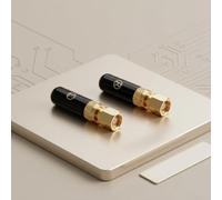Conector hembra de cobre con contactos chapados en oro para HIFIMAN HE400 HE500 HE600 Ruta de audio (negro)