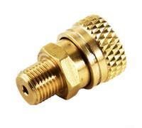 Conector hembra de desconexión rápida de aire de latón de 8 mm con rosca M10 compatible con sistemas de gas de alta presión y rellenos de buceo (cabeza hembra de alambre exterior)
