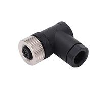 Conector hembra NMEA 2000 instalable en campo M12, 5 pines, grado marino, ABS, tipo doblado de metal, clasificación IP67 para redes Lowrance Simrad