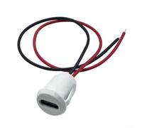 Conector hembra PH2.0 para carga rápida de alta corriente y transmisión de datos, conector de cable USB de silicona con anillo de sellado clasificación IPX5, bloque de terminales eléctricos (paquete