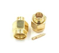 Conector hembra recto SMA-JB/JWB for cable RG405, conector de cobre puro inalámbrico, precio fábrica, 2 unidades(SMA-JB3)