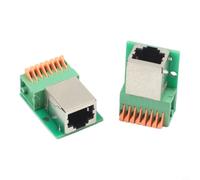 Conector hembra RJ45, adaptador de extensión Ethernet, paquete de 2 unidades de diseño sin tornillos de resorte sin soldadura, se adapta al cable CAT5 CAT6, cableado rápido para conexión de red CCTV