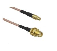 Conector hembra SMA RG316 con tuerca de mamparo a conector macho MCX, cable de puente RF recto, terminales de cable de 5 cm a 10 pies(1M)