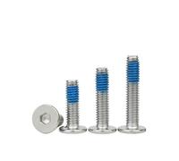 Conector hexagonal de acero inoxidable SS304 Cabeza plana ultrafina con tornillos de bloqueo de parche azul (40,M4 x 20 mm)