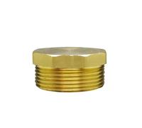 Conector Hexagonal De Cobre, 1/8 ", 1/4", 3/8, 1/2", 3/4, Rosca Macho, Tubo Latón, Tapa Extremo Cabeza, Acoplador Ajuste Hierro(Brass Male Plug,5PCS_3/8")