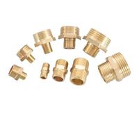 Conector hexagonal de latón for tubería de 1/8, 1/4, 3/8, 1/2, 3/4 y 1 pulgada Standard Pipe Thread. Adaptador de acoplamiento rápido macho a macho for agua, aceite y gas.(3l8 to 3l8,50 PCS)